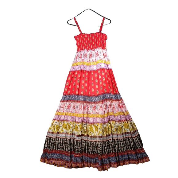 Cache Sundress S Patchwork Tiered Maxi - Picture 1 of 10